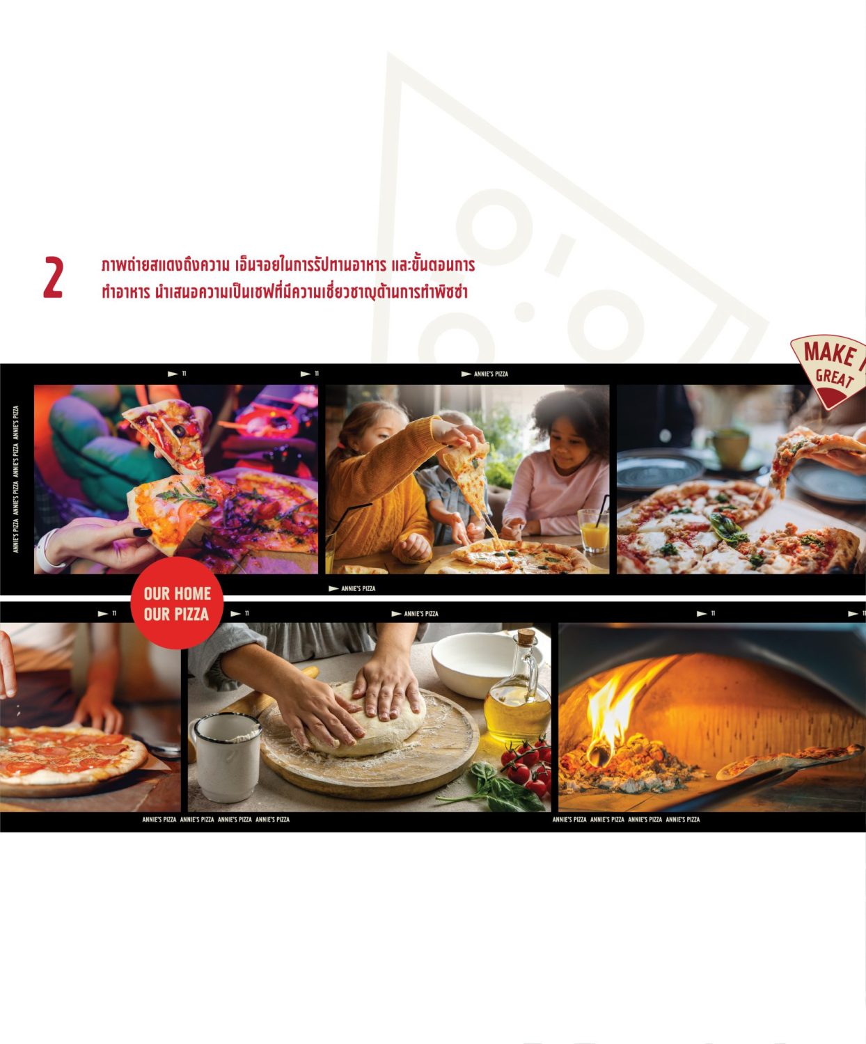 ตัวอย่าง ออกแบบแบรนด์แบบมีกลยุทธ์ CORPORATE IDENTITY & BRANDING CONCEPT DESIGN ANNIE’S PIZZA — ภาพผลงาน 16