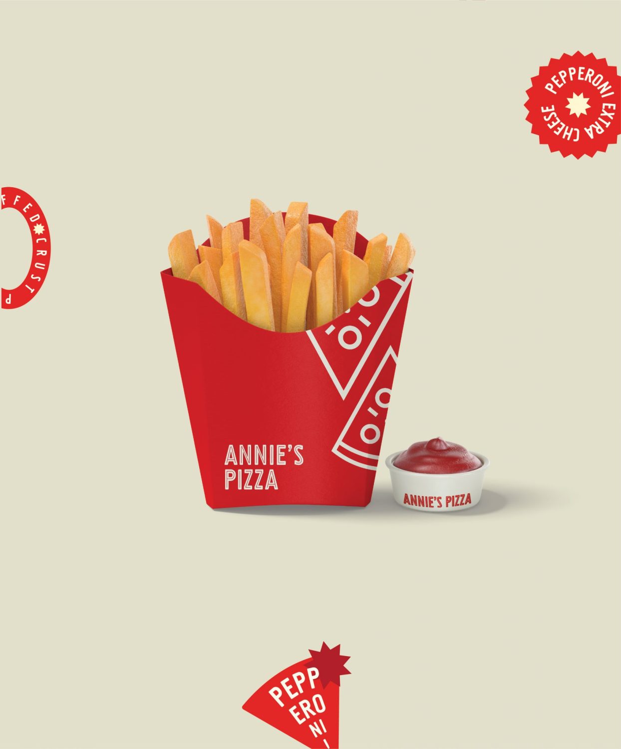 ตัวอย่าง ออกแบบแบรนด์แบบมีกลยุทธ์ CORPORATE IDENTITY & BRANDING CONCEPT DESIGN ANNIE’S PIZZA — ภาพผลงาน 22