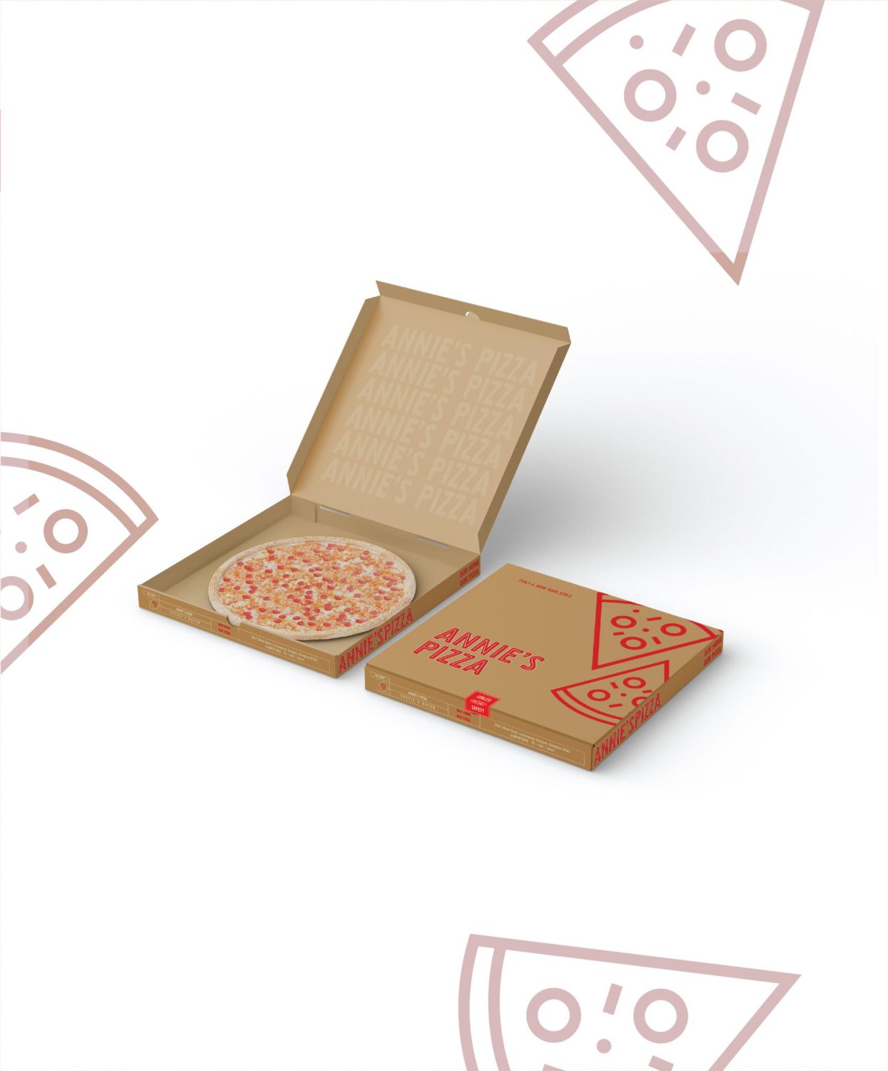 ตัวอย่าง ออกแบบแบรนด์แบบมีกลยุทธ์ CORPORATE IDENTITY & BRANDING CONCEPT DESIGN ANNIE’S PIZZA — ภาพผลงาน 23