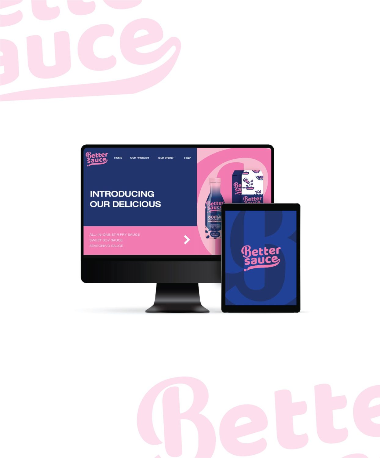 ตัวอย่าง ออกแบบแบรนด์แบบมีกลยุทธ์ CORPORATE IDENTITY & BRANDING CONCEPT DESIGN BETTER SAUCE — ภาพผลงาน 16