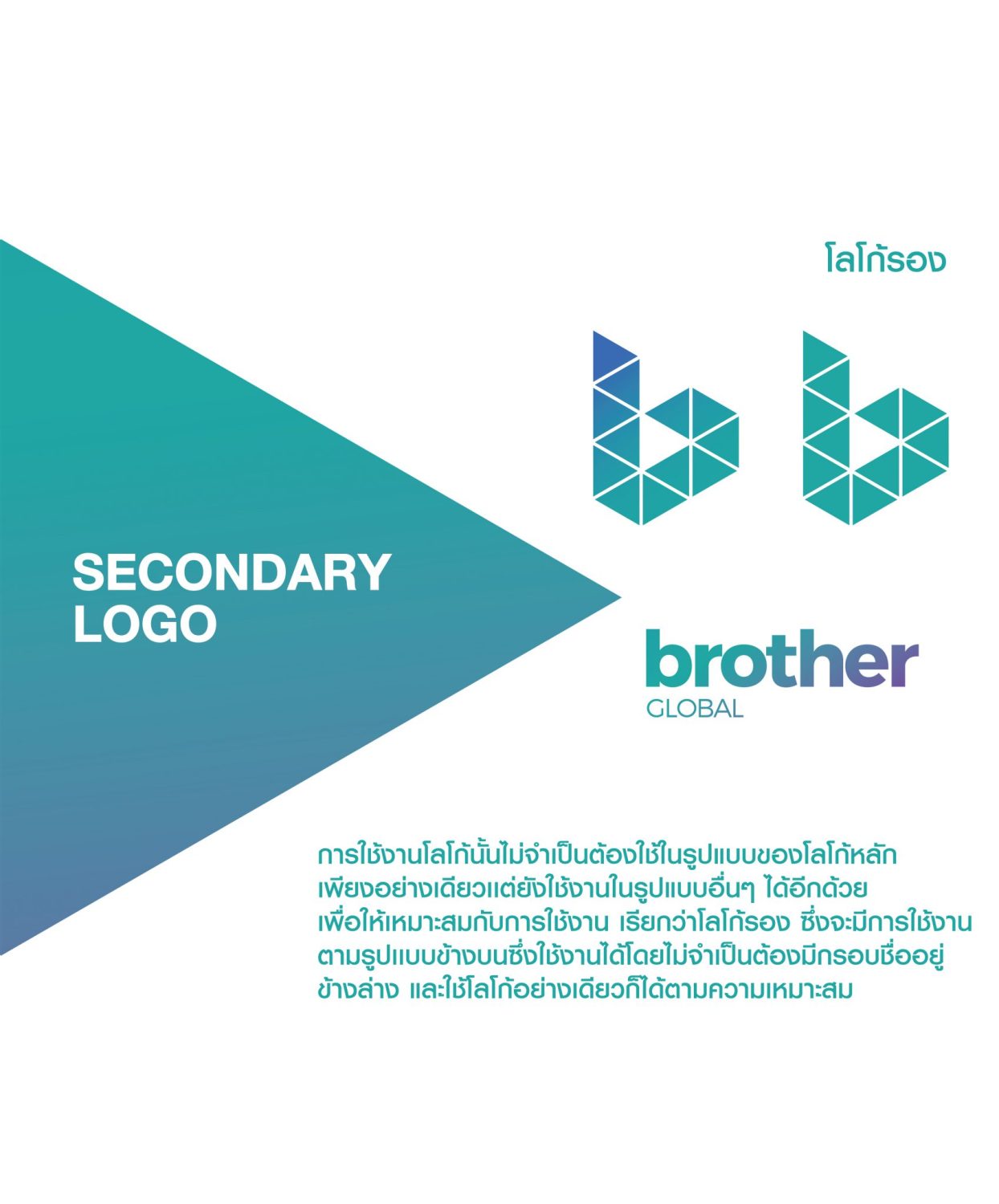 ตัวอย่าง ออกแบบแบรนด์แบบมีกลยุทธ์ CORPORATE IDENTITY & BRANDING CONCEPT DESIGN BROTHER GLOBAL — ภาพผลงาน 8