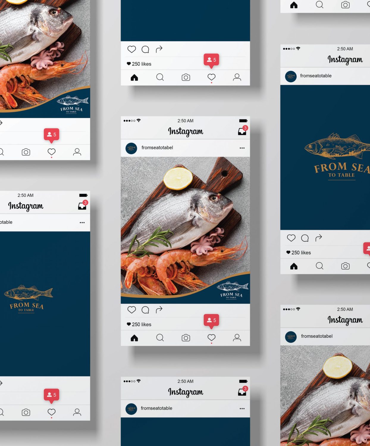 ตัวอย่าง ออกแบบแบรนด์แบบมีกลยุทธ์ CORPORATE IDENTITY & BRANDING CONCEPT DESIGN FROM SEA TO TABLE — project image 19