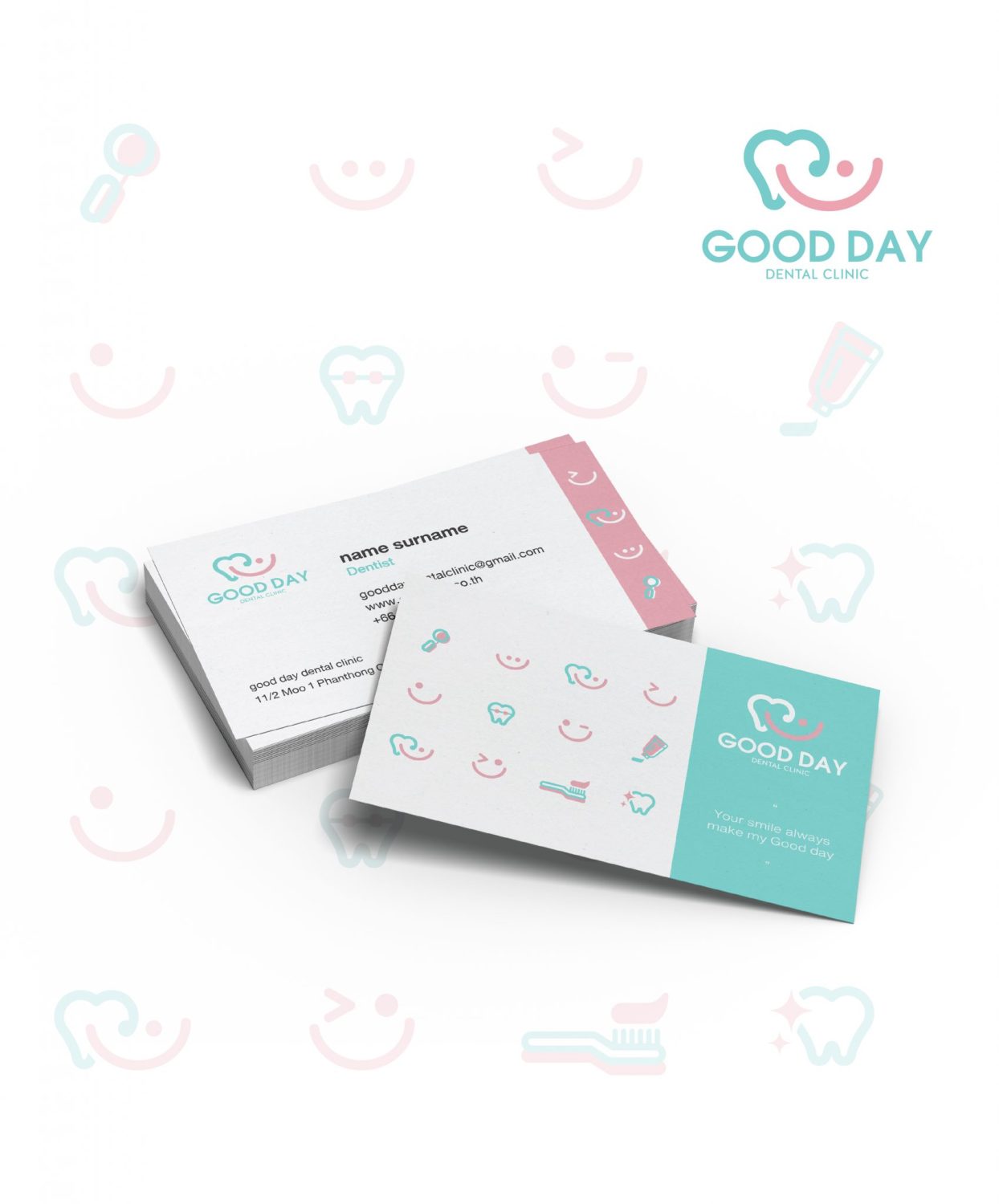 ตัวอย่าง ออกแบบแบรนด์แบบมีกลยุทธ์ CORPORATE IDENTITY & BRANDING CONCEPT DESIGN GOODDAY CLINIC — project image 18
