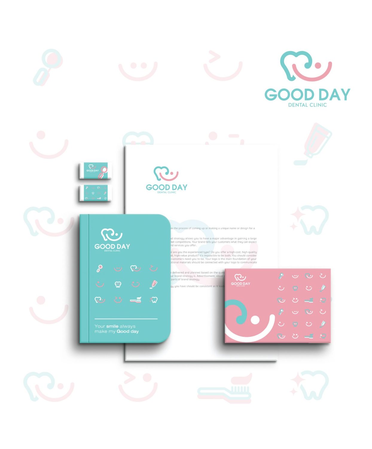 ตัวอย่าง ออกแบบแบรนด์แบบมีกลยุทธ์ CORPORATE IDENTITY & BRANDING CONCEPT DESIGN GOODDAY CLINIC — project image 19