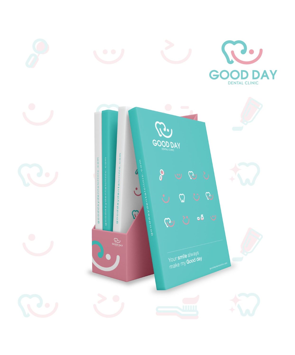 ตัวอย่าง ออกแบบแบรนด์แบบมีกลยุทธ์ CORPORATE IDENTITY & BRANDING CONCEPT DESIGN GOODDAY CLINIC — project image 20