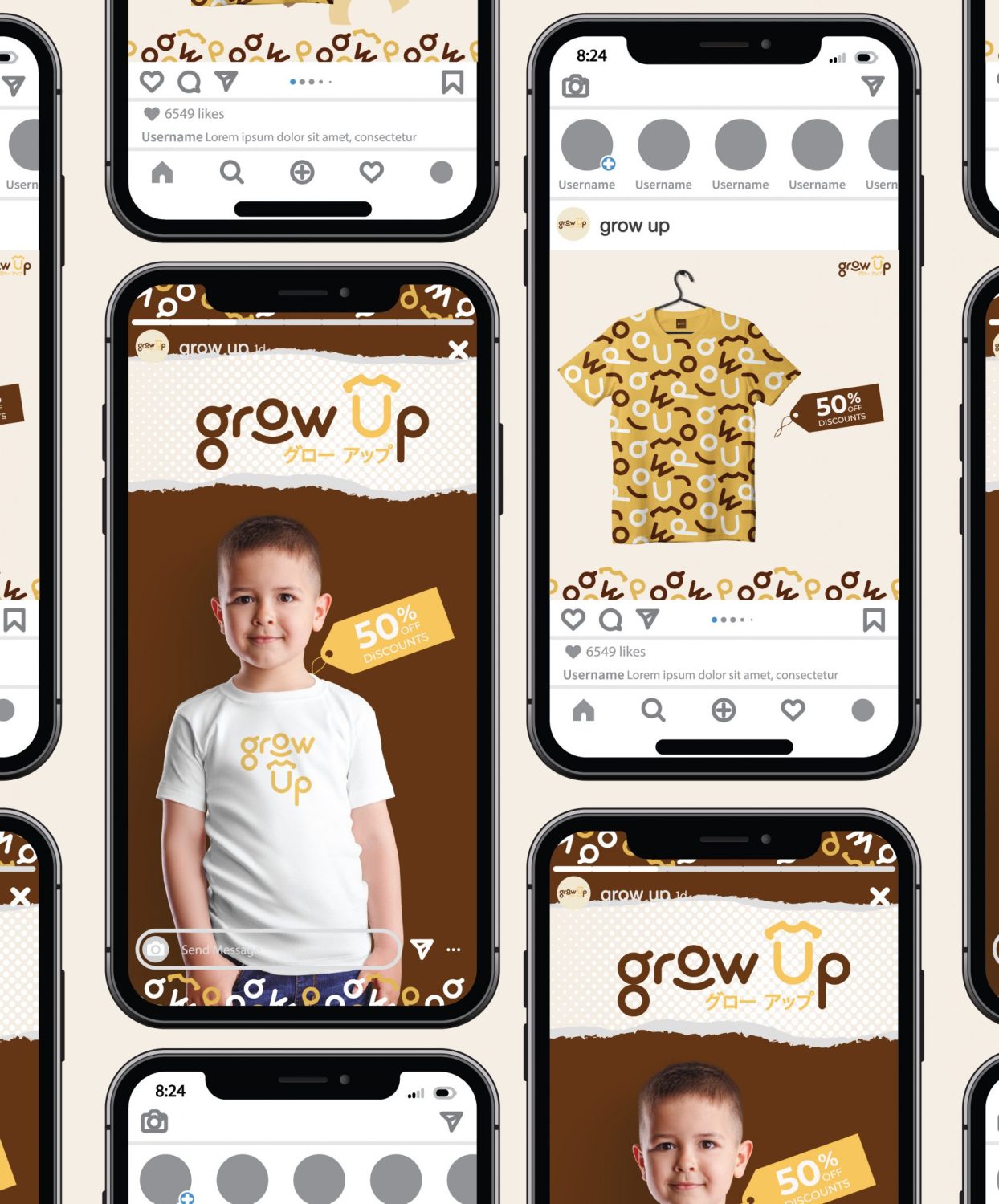 ตัวอย่าง ออกแบบแบรนด์แบบมีกลยุทธ์ CORPORATE IDENTITY & BRANDING CONCEPT DESIGN GROWUP — ภาพผลงาน 20