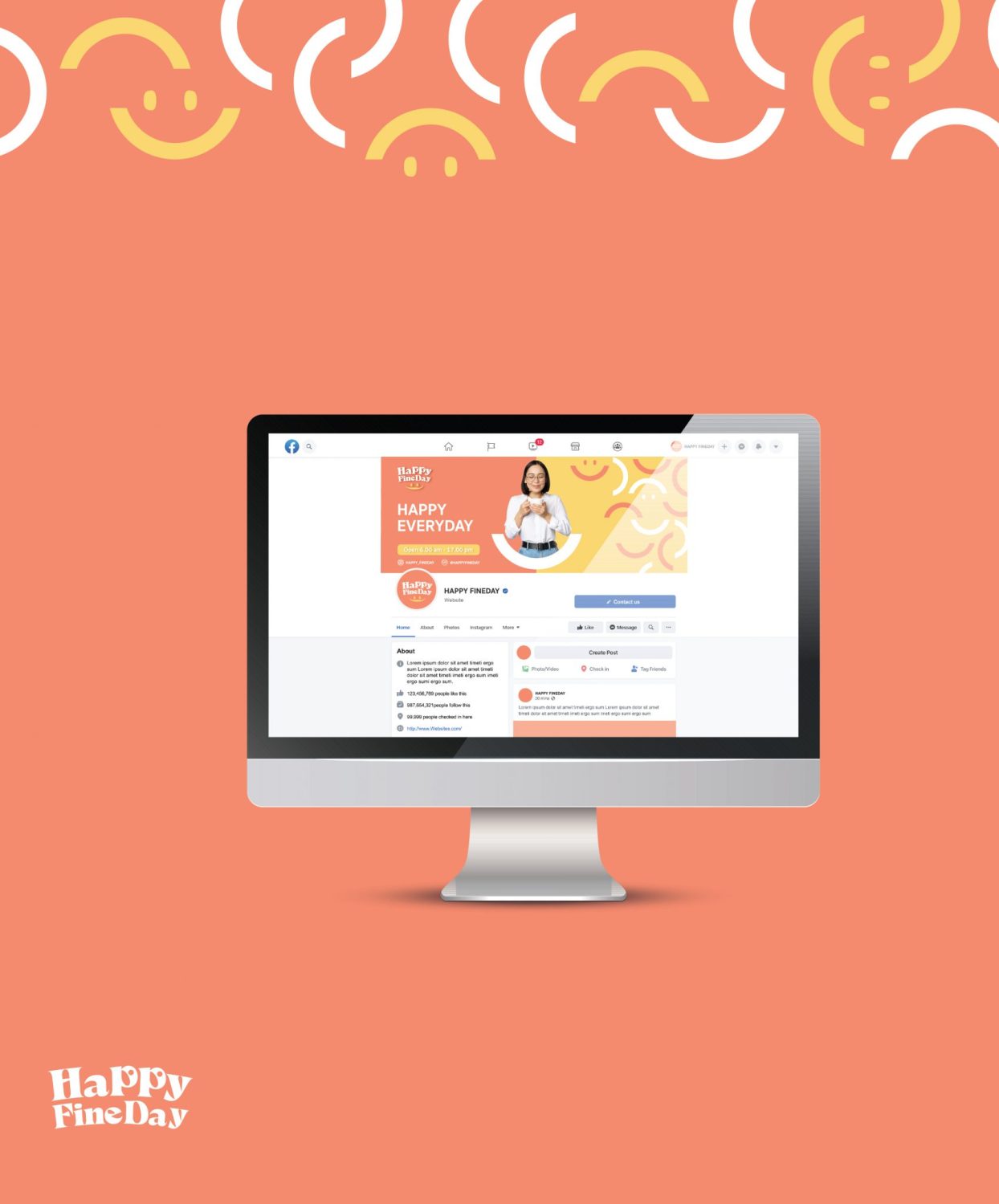 ตัวอย่าง ออกแบบแบรนด์แบบมีกลยุทธ์ CORPORATE IDENTITY & BRANDING CONCEPT DESIGN HAPPY FINEDAY — ภาพผลงาน 30