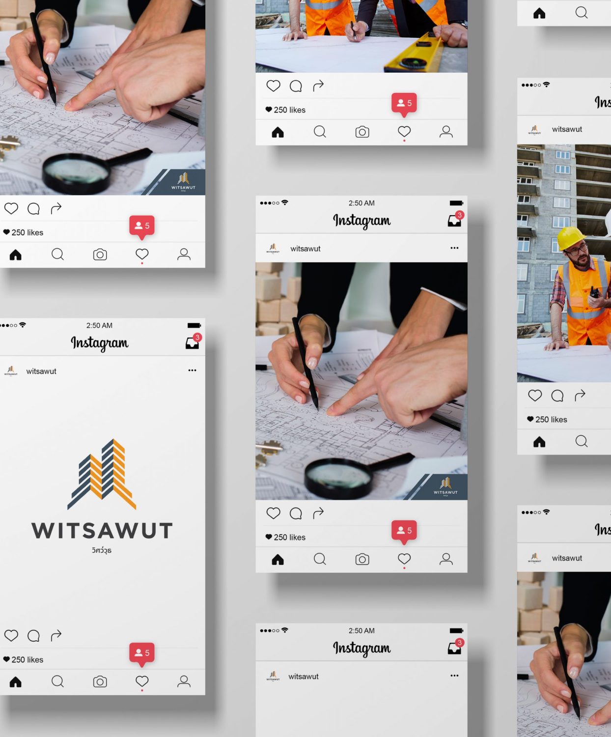 ตัวอย่าง ออกแบบแบรนด์แบบมีกลยุทธ์ CORPORATE IDENTITY & BRANDING CONCEPT DESIGN WITSAWUT — ภาพผลงาน 14