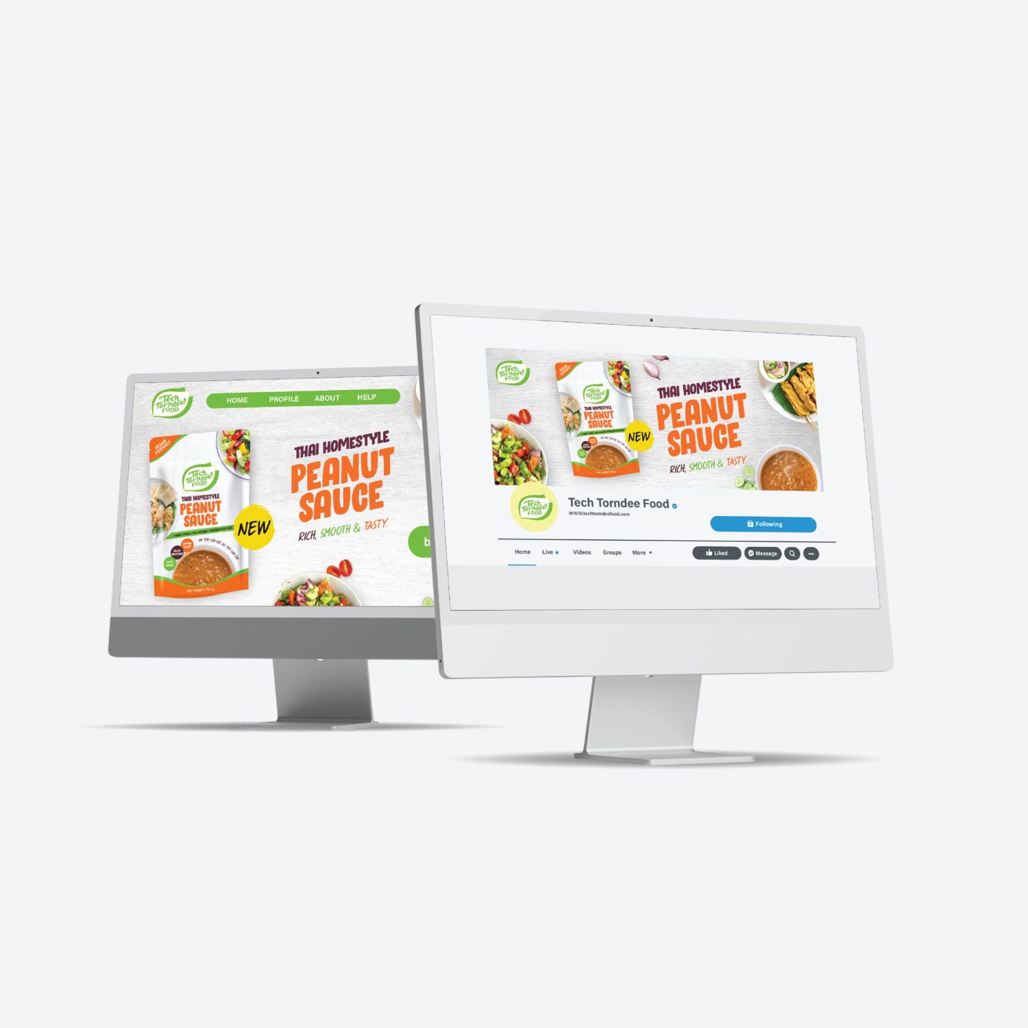 รับวางแผนการตลาด และออกแบบ MEDIA & SOCILA DESIGN TECH TORNDEE FOOD