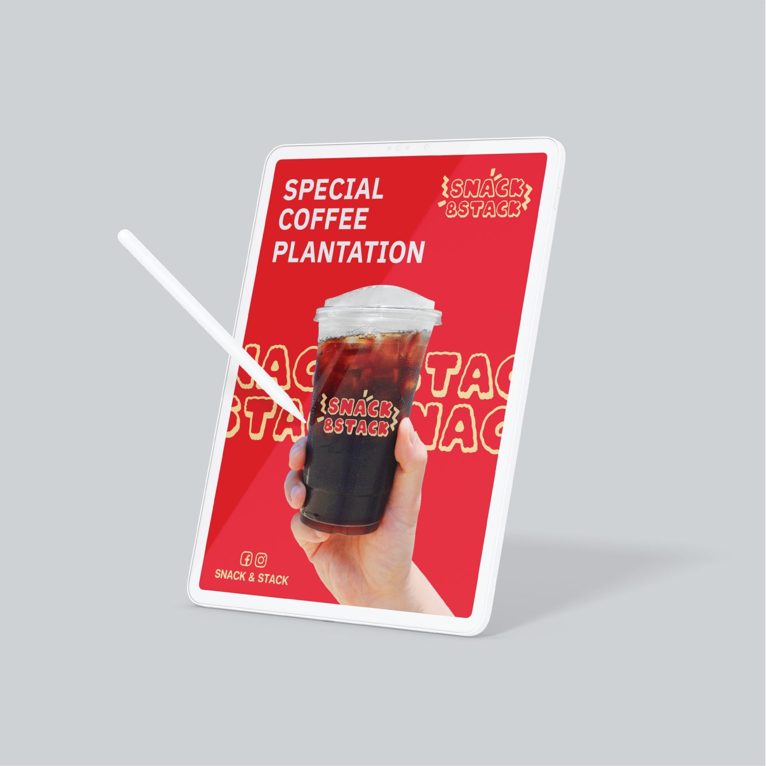 รับวางแผนการตลาด และออกแบบ MEDIA & SOCILA DESIGN SNACK AND STACK